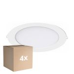 Mehrfachpackung 4x LED Deckenstrahler V2.0 20W 2000lm 120D - 830 Warmweiß | 225mm - Ausschnitt 200mm - IP44 