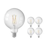 Lot 5x Calex Smart Tuya Wifi E27 Globe Filament 7.5W 1055lm - 818-830 Accordable Blanc | Dimmable - Remplacement 75W 
