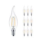 Lot 10x Philips Corepro LED Bougie E14 Bent-tip Filament Claire 2W 250lm - 827  | Remplacement 25W