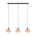 Eglo Suspension Luminaire Midsumer Échantillon Noir | IP20 - Convient pour 3x E27 