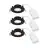 Lot 3x Nordlux Downlight Monolo Noir 4.8W 450lm 36D - 830 Blanc Chaud | 82mm - IP20 - 3 Niveaux De Gradation Dimmable