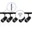 Bright Choice Ensemble complet Rail Monophasé Rail 2 Mètre Noir | incl. 5x Spot + GU10 2700K 3W Dimmable + Embout, Connecteur d’Alimentation et I-Connecteur