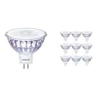 Lot 10x Philips Master Value LED Spot GU5.3 MR16 7.5W 660lm 36D - 940 Blanc Froid | Meilleur rendu des couleurs - Dimmable - Équivalent 50W