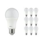 Lot 10x LED E27 Poire Dépolie 9.5W 1055lm - 827 | Remplacement 75W